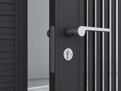 Aluminium door 227 3D model