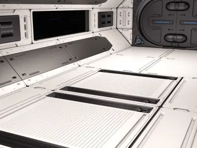 Sci Fi Corridor 02 3D model