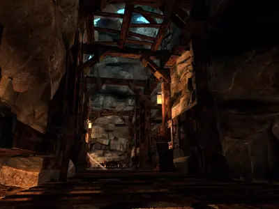 Medieval Mineshaft - Modular Low-poly 3D model