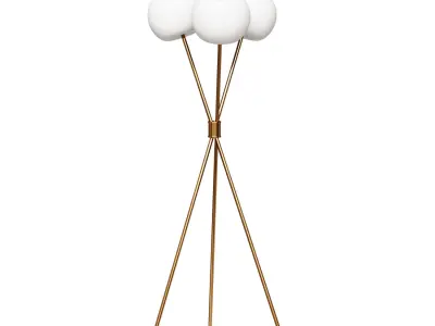 Kushi by KUNDALINI Floor lamp bronze 3D model
