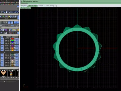 Dual Structure Band gold ring 3D print model