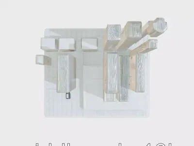 Futuristic Skyscraper Architectural Model Low-poly 3D model