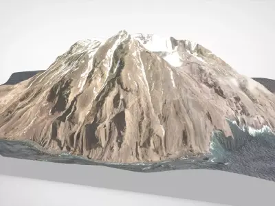 Island Chirinkotan Greater Kuril Islands 3D model