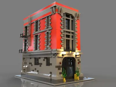 Lego Headquarters Low-poly 3D model