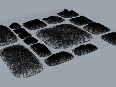 Hard Compressed Hills 3D print model