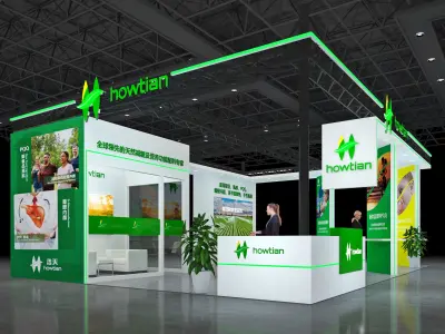 Booth Exhibition Stand Stall 11x8m Height 440cm 4 Open 3D model 3D model