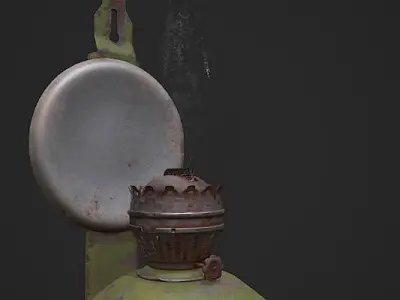 Next generation kerosene lamp Low-poly 3D model