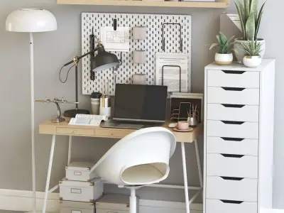 Office workplace 65 3D model