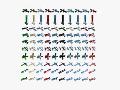 100 Satellites Collection - SciFi Space Design 3D Model Pack