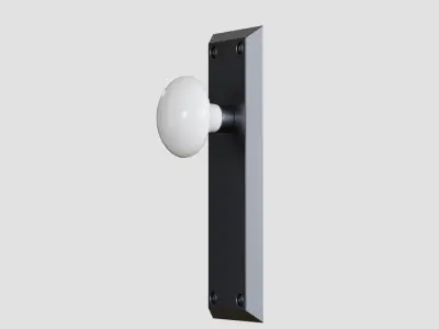NY Long Plate White Porcelain 3D model