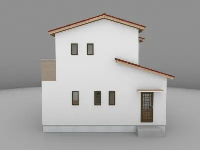 House model for background 36 Low-poly 3D model