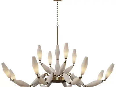 MOV VINTAGE CHANDELIER 12 LIGHTS Low-poly 3D model