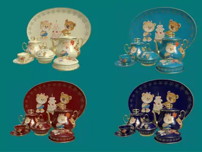 Porcelain Tea set-7 3D model