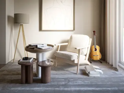 Guitar living 3D model