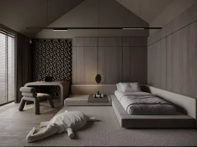 Kids Room in France 3D model