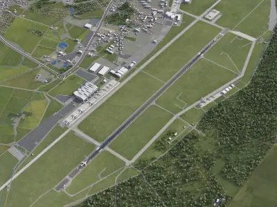 Wroclaw - Airport - WRO Low-poly 3D model