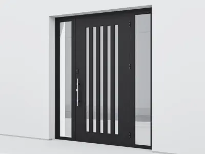 Aluminium door 128 3D model