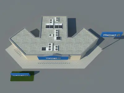 Walmart Supercenter 3D model