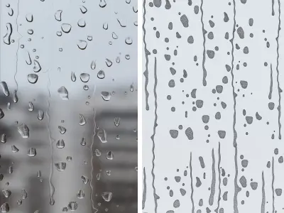 Water drops 3D model