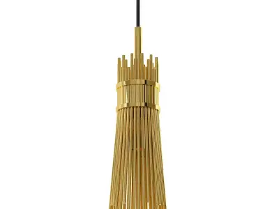 gisken modern brass pendant light 3D model
