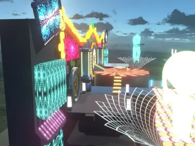 Show Stage design Low-poly 3D model