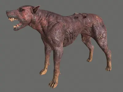 Zombie Dog Low-poly 3D model