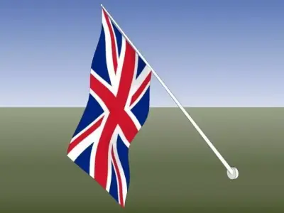 UK flag - wall mount 3D model