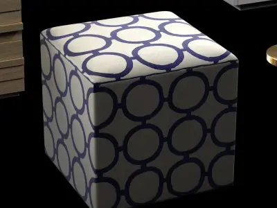 Stria 6-Drawer Dresser - Cerused White 3D model