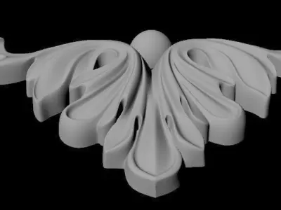 dekor ornate gold brooch Free 3D model