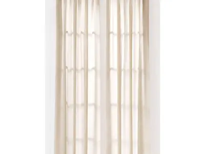 Curtain HE-No 08 Curtain With Swing Arm Rods 02 3D model