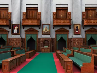 tamil nadu legislative assembly interior 3D model
