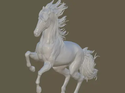 3D Horse sculpture 3D print model