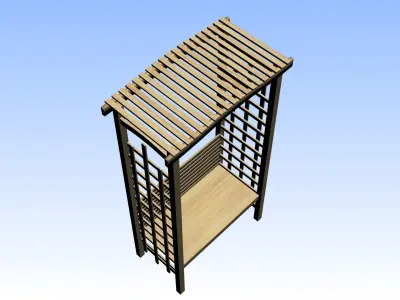 OUTDOOR FURNITURE 04 Low-poly 3D model