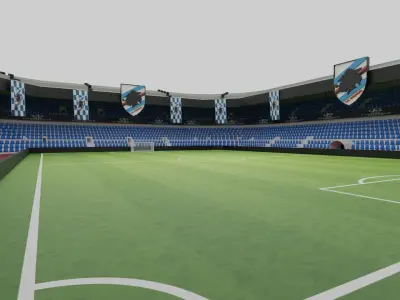 Sampdoria Football Stadium Low-poly 3D model