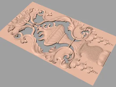 European furniture 3D relief models for CNC wood engraving E170 3D model
