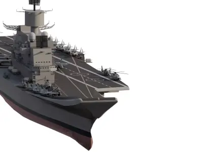 Chinese aircraft carrier Liaoning 3D model