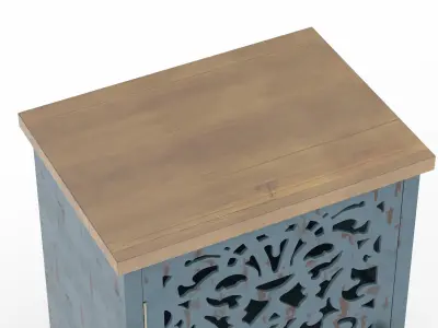 Stylized Wooden Cabinet Low-poly 3D model