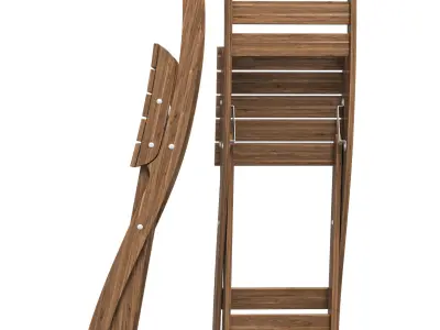 ASKHOLMEN Table 4 outdoor chairs with cushion  3D model