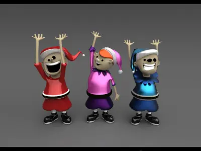 Christmas Elves 3D model