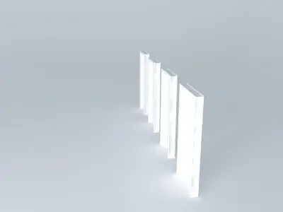 White Lacquer door Full Free 3D model