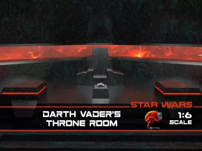 Darth Vaders Throne Room 1-6 scale Hottoys 3D print model