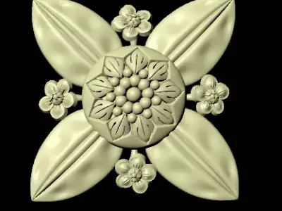 Central decor ornament for furniture 3D model 1094