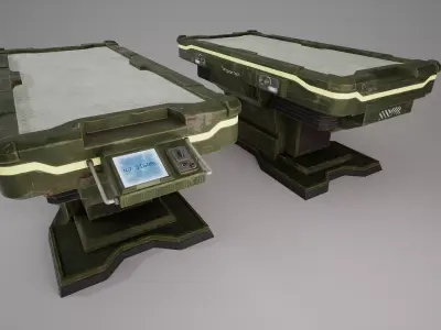 Scifi Table Low-poly 3D model