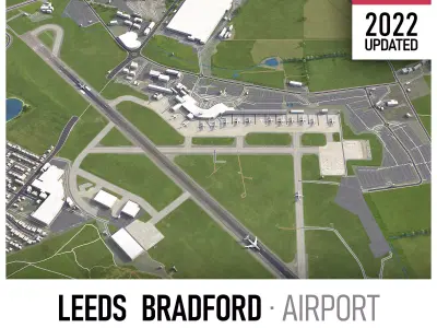 Leeds Airport Low-poly 3D model