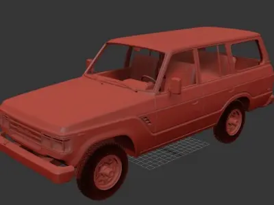 Toyota Land Cruiser J60 US specs 1987 3D print model