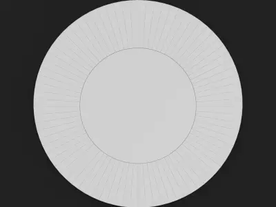 Regina Andrew Mirror - Slate Mirror Round Black Low-poly 3D model