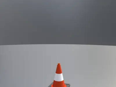 Traffic Cone 300 mm Low-poly 3D model