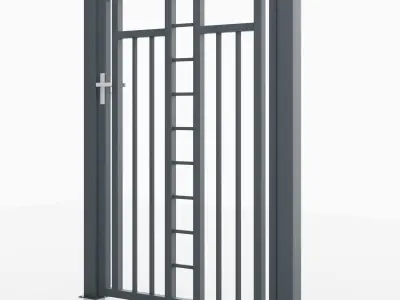 Aluminum Fence Model 6 3D Model Pack