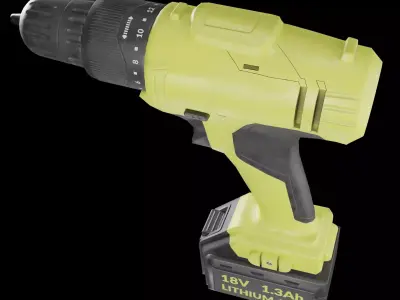 Cordless Drill 18V  Blender Render Scene 3D model