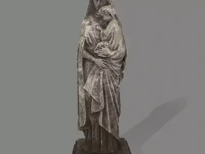 Woman Statue Low-poly 3D model